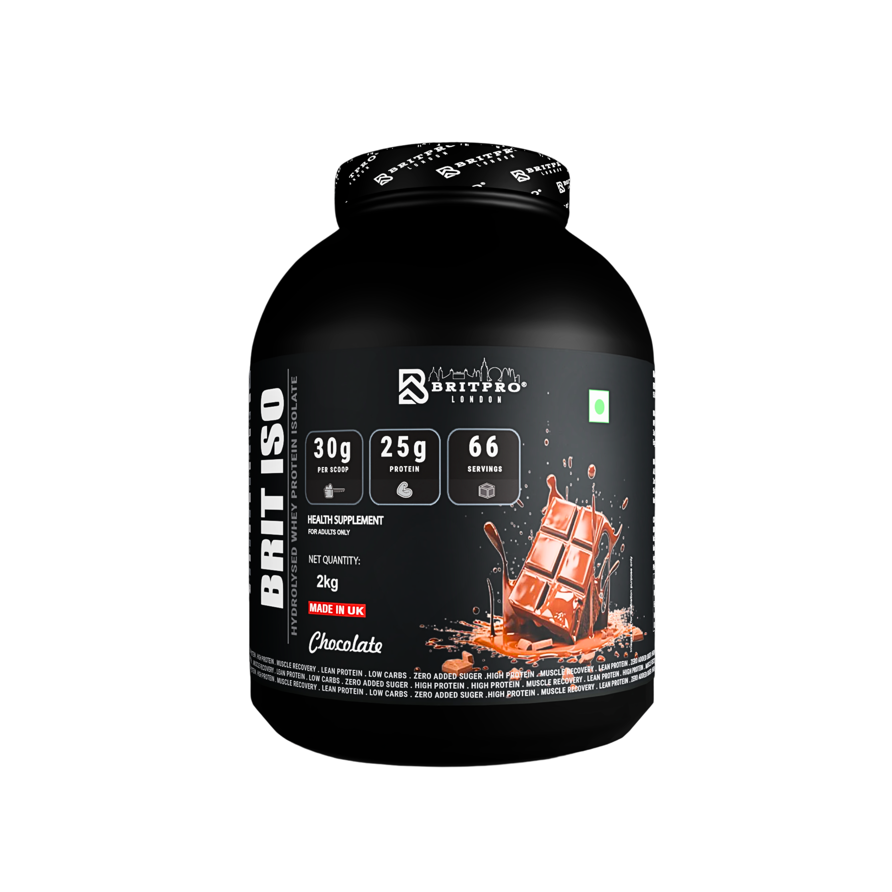 BRITPRO LONDON BRIT ISO Hydrolysed Whey Protein Isolate  2kg