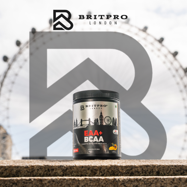 BRITPRO London EAA + BCAA Essential Aminos | 2:1:1 BCAA Ratio | 400GM