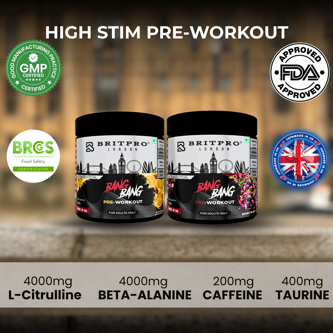 BRITPRO London® BANG BANG Pre-Workout
