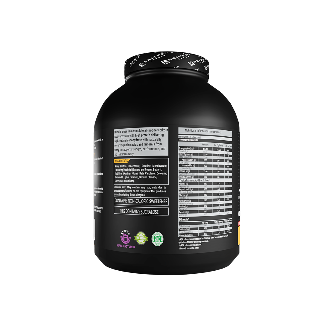 BRITPRO London Muscle Whey Protein 2kg