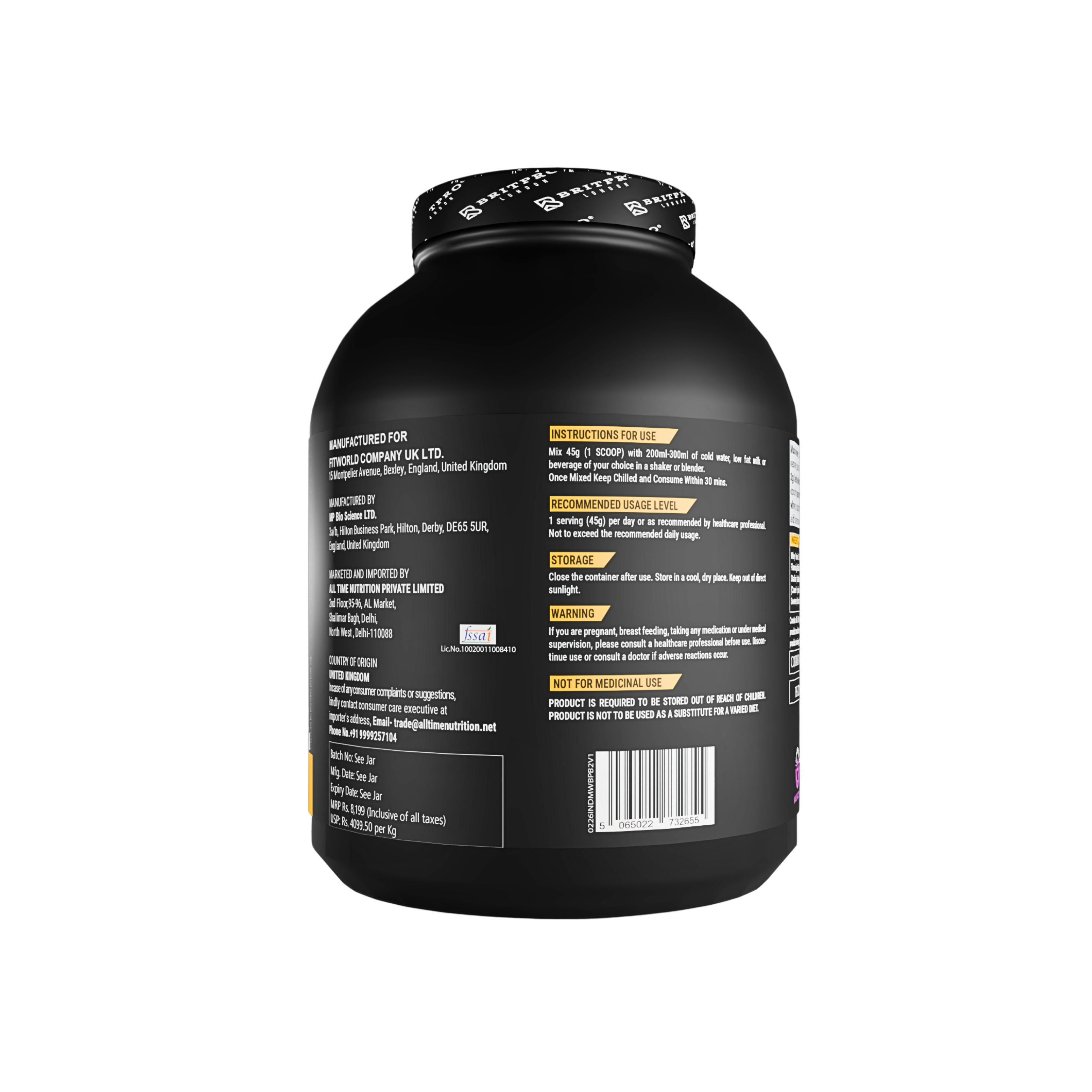BRITPRO London Muscle Whey Protein 2kg