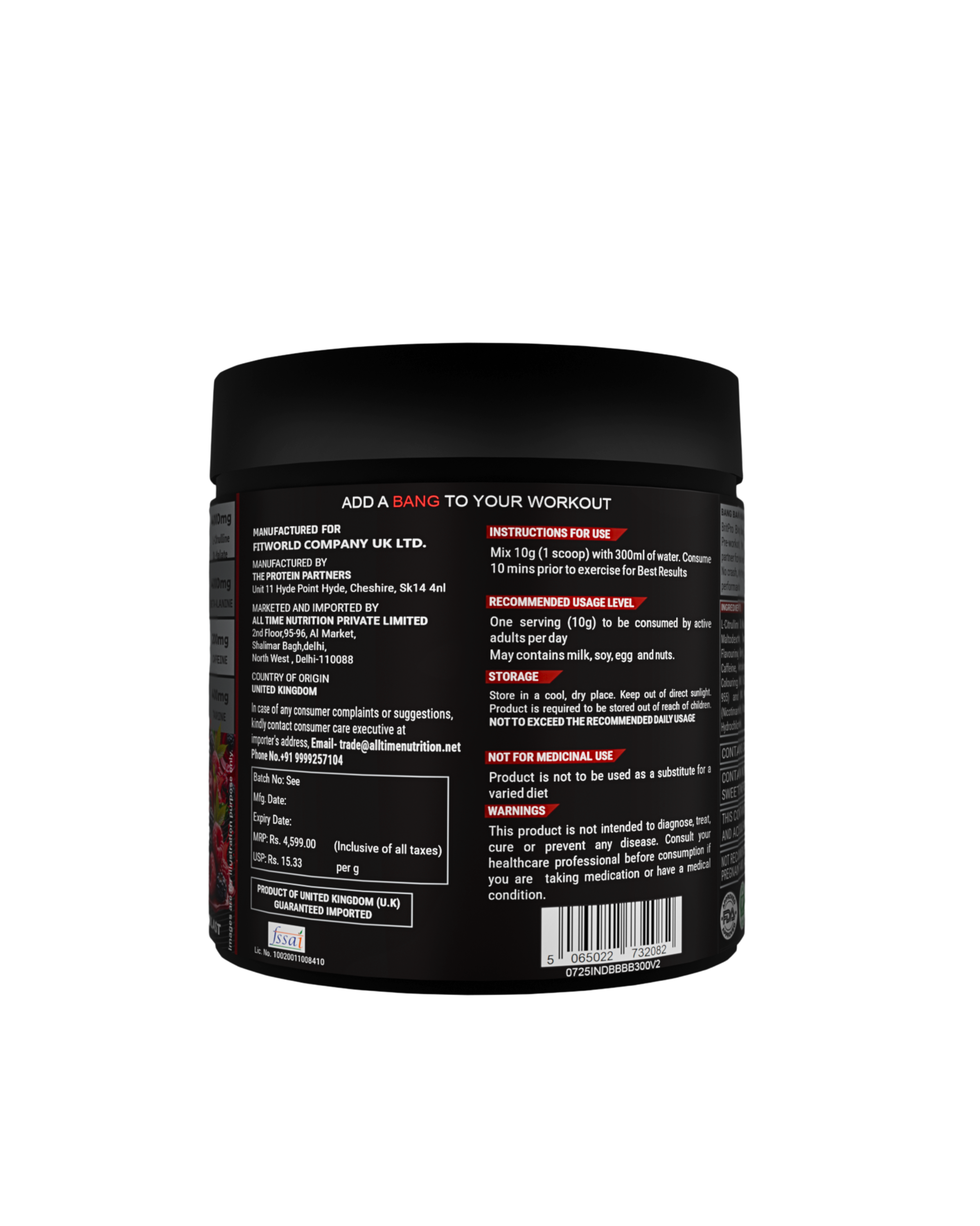 BRITPRO London® BANG BANG Pre-Workout