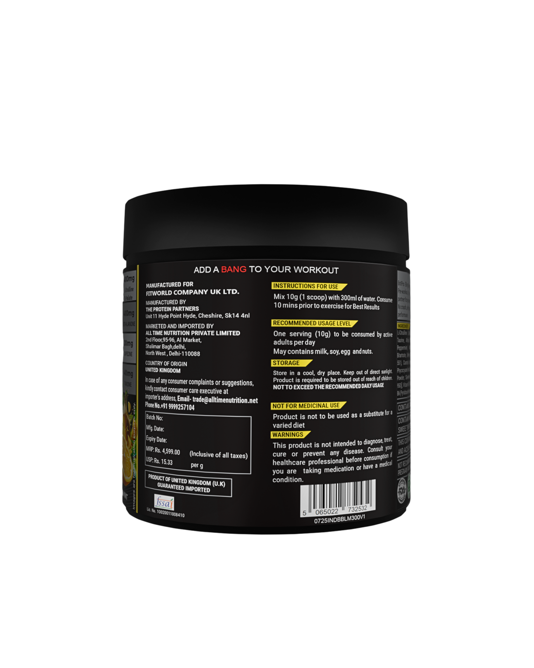 BRITPRO London® BANG BANG Pre-Workout