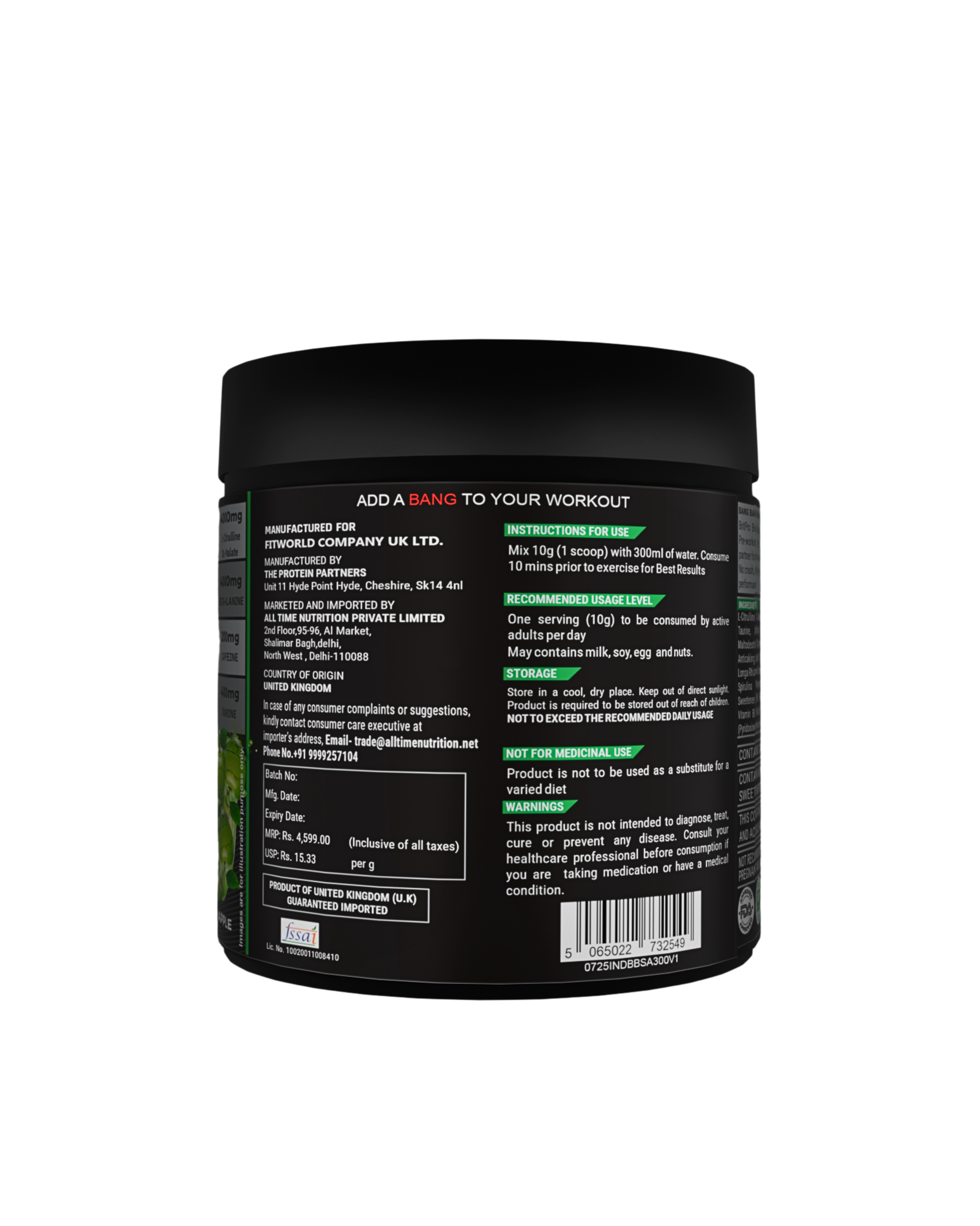 BRITPRO London® BANG BANG Pre-Workout