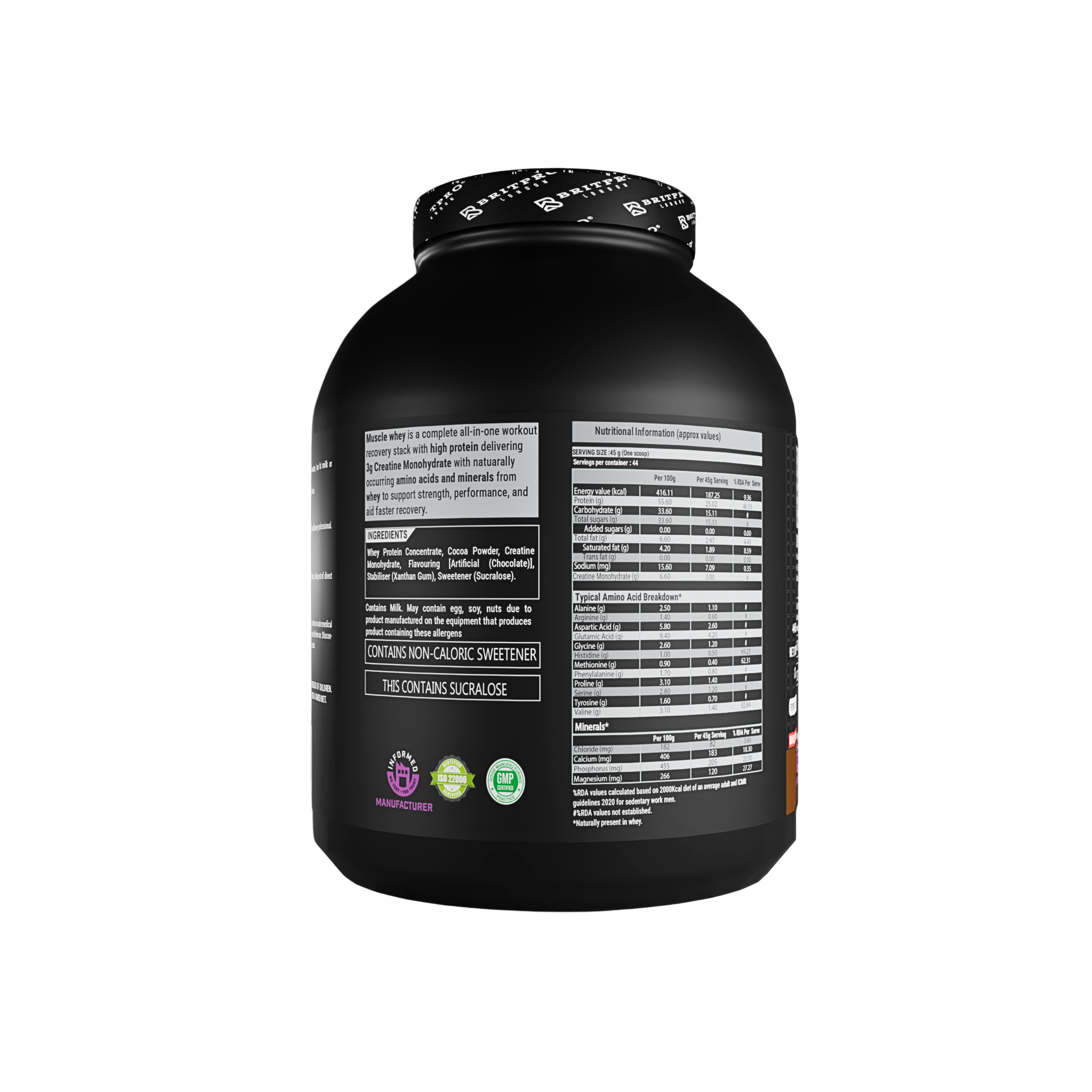BRITPRO London Muscle Whey Protein 2kg