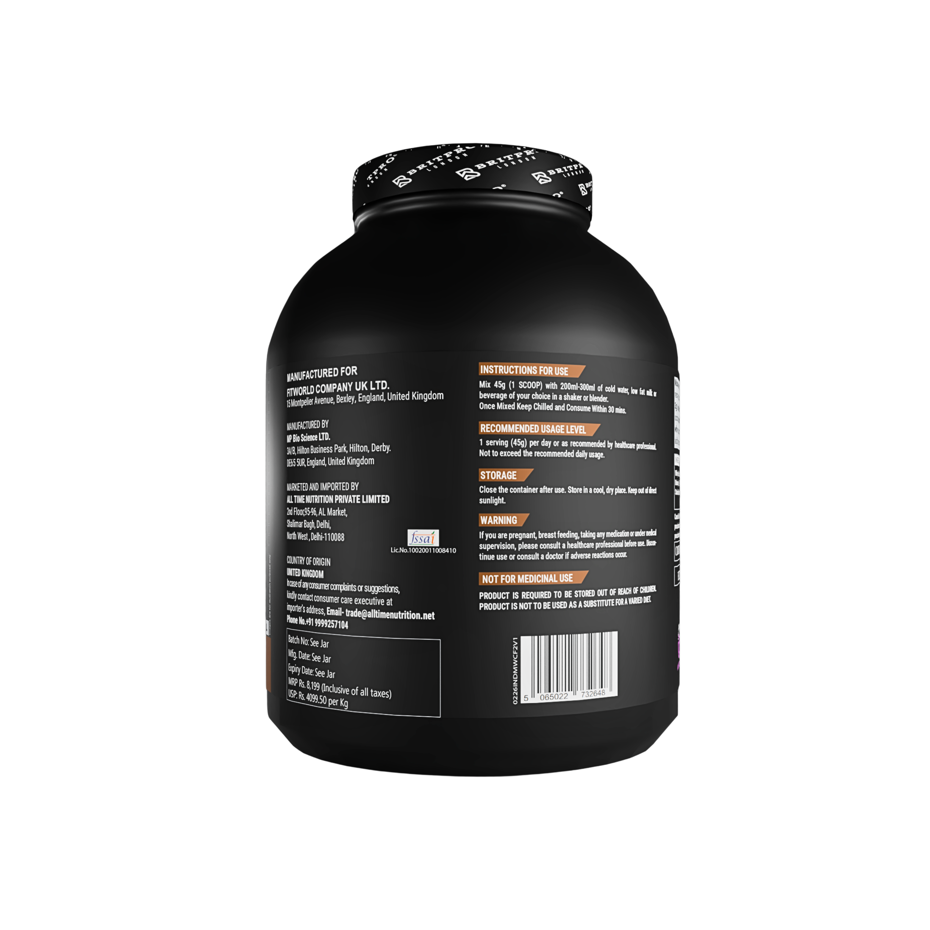 BRITPRO London Muscle Whey Protein 2kg
