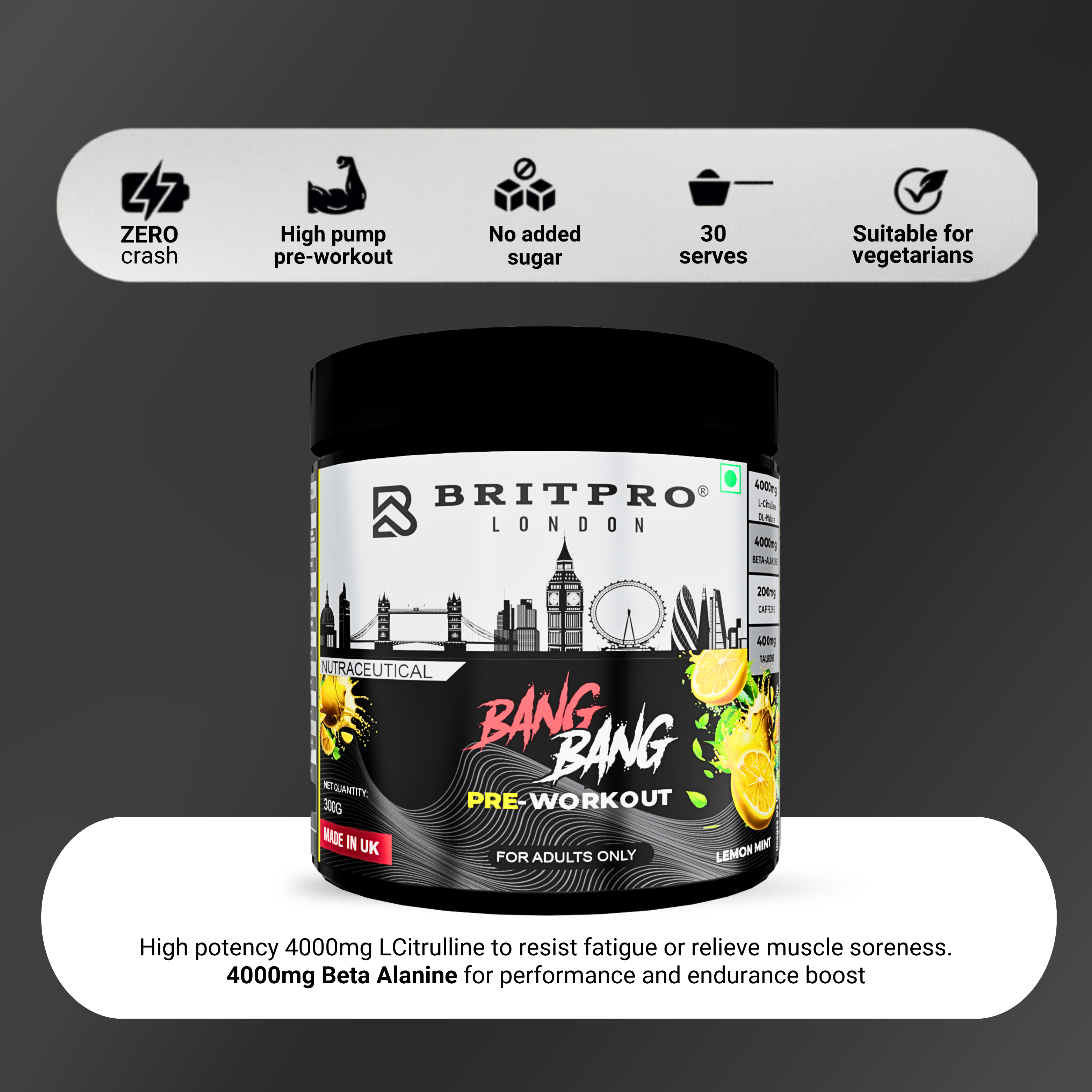 BRITPRO London® BANG BANG Pre-Workout