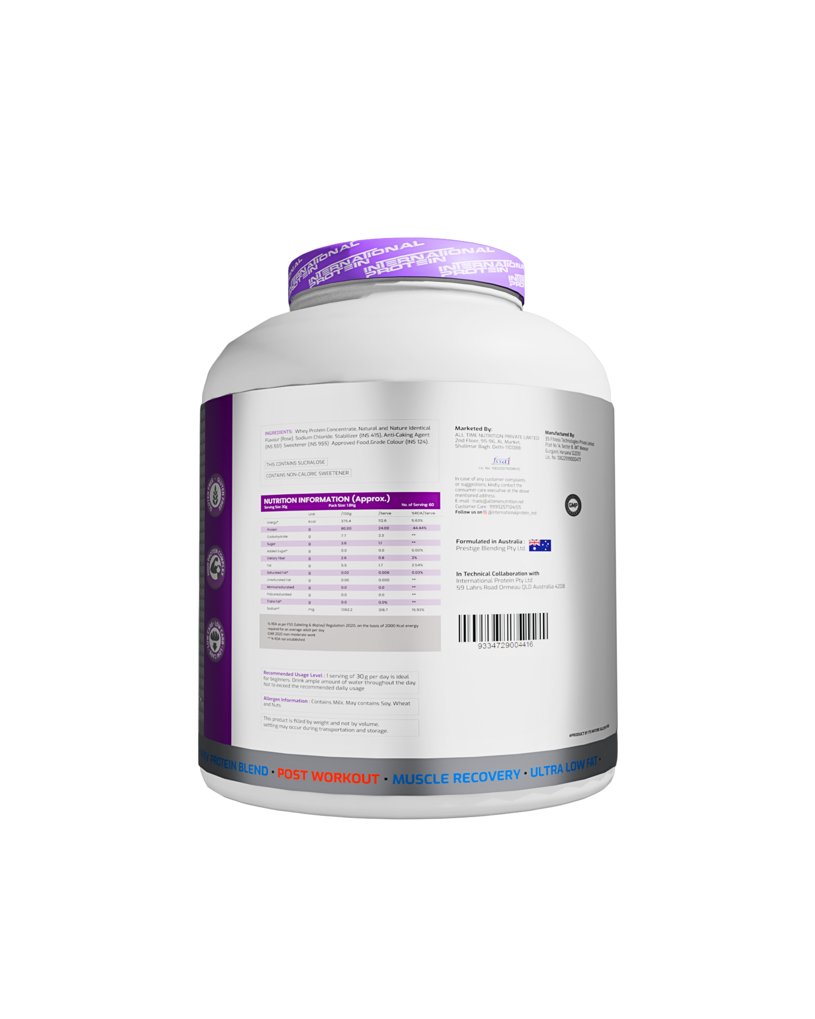 International protein prime whey 4lbs India