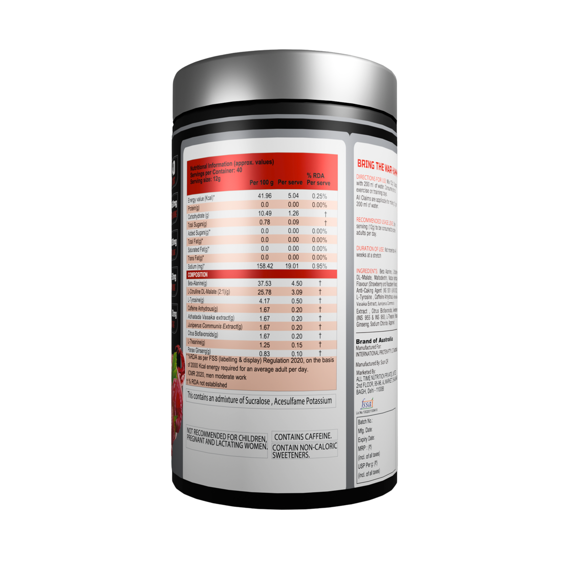 International Protein War Hammer 480g – Pre-Workout